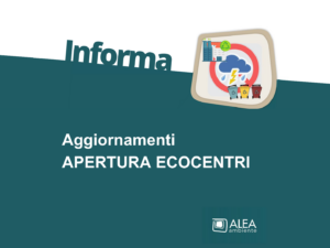 AGGIORNAMENTI APERTURA ECOCENTRI