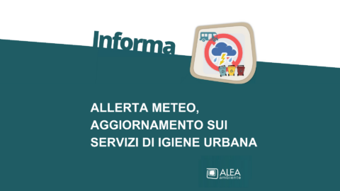 Allerta meteo, aggiornamento sui servizi di igiene urbana