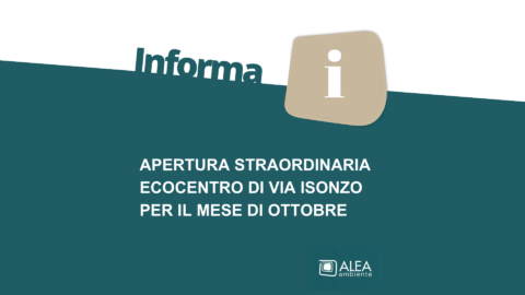 APERTURA STRAORDINARIA ECOCENTRO ISONZO