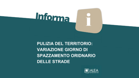 PULIZIA DEL TERRITORIO: VARIAZIONE GIORNO DI SPAZZAMENTO ORIDNARIO DELLE STRADE