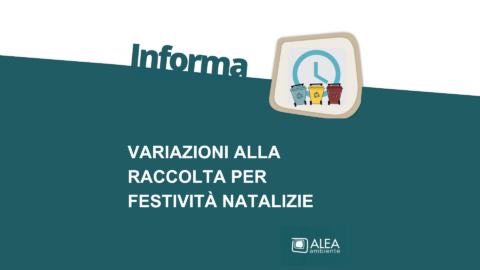 VARIAZIONI ALLA RACCOLTA PER FESTIVITÀ NATALIZIE